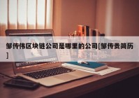 邹传伟区块链公司是哪里的公司[邹传贵简历]